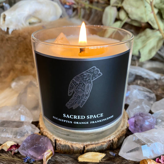 Sacred Space Crystal Candle (6oz)