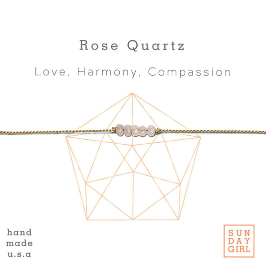 Rose Quartz Crystal Intention Bracelet