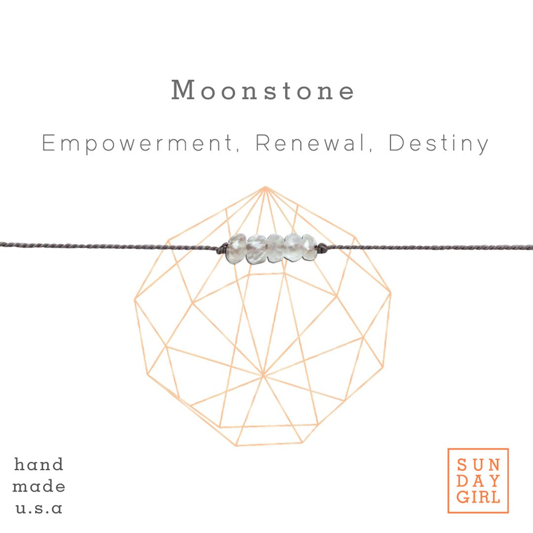 Moonstone Crystal Intention Bracelet