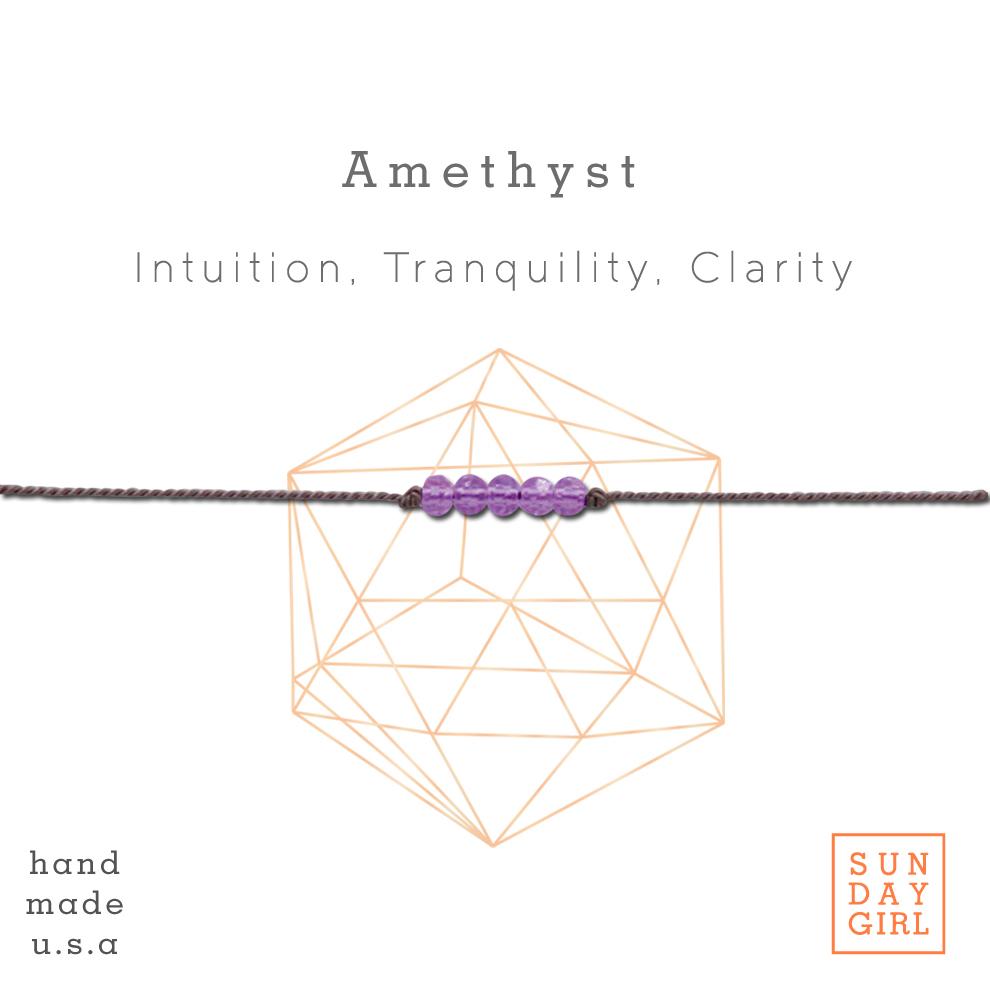 Amethyst Crystal Intention Bracelet