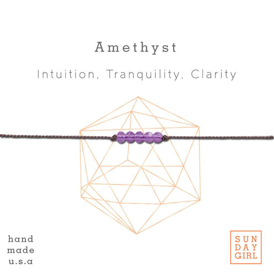 Amethyst Crystal Intention Bracelet