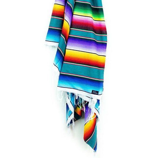 Teal And Multi-Color Serape From Sky & Arrow