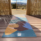 Yoga Mat On Deck With Tropical Leaf Design